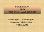 SECESSION AND THE CIVIL WAR