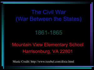 The Civil War - Home - Westside Elementary School