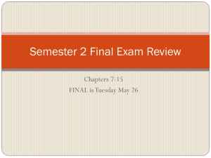 Semester 2 Final Exam Review