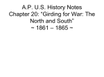 A.P. U.S. History Notes Chapter 20: “Girding for War: The