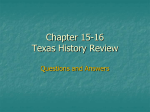 Chapter 14 Texas History Review
