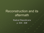 Reconstruction and its aftermath