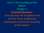 UNIT 1 Notes-The Founding of the Nation revised 8-1