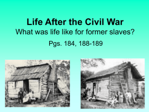 Life for Former Slaves After the War