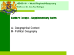 Eastern Europe - Supplementary Notes