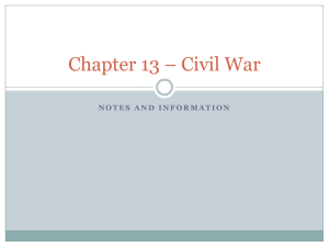 Chapter 13 – Civil War