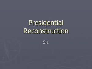 Congressional Reconstruction and the New South