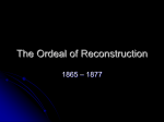 Reconstruction - Administration