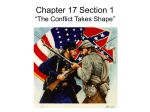 Chapter 17 Section 1 “The Conflict Takes Shape”