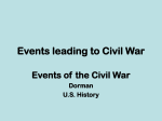 Events leading to Civil War