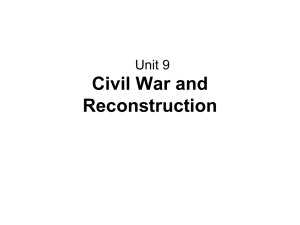 Civil War and Reconstruction