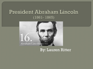 Lauren Ritter Abraham Lincoln ppt