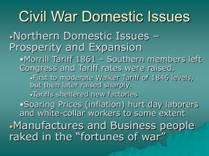 Civil War Domestic Issues