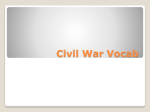 Civil War Vocab - Moore Public Schools