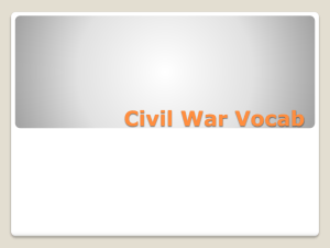 Civil War Vocab - Moore Public Schools