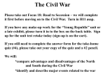 Civil War Part I