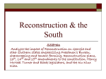 Reconstruction & the South
