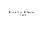 Review for Chapter 11 Section 1 Quiz