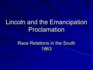 Lincoln and the Emancipation Proclamation