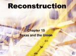 Presidential Reconstruction - Texas