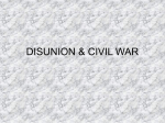 DISUNION & CIVIL WAR
