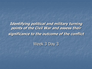 Identifying political and military turning points of the
