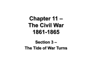 Chapter 11 – The Civil War 1861-1865