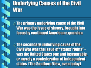 Underlying Causes of the Civil War