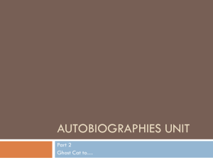 Autobiographies Unit pt. 2