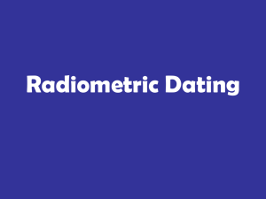 Radiometric Dating