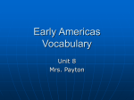 Early Americas Vocabulary