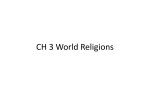 CH 3 World Religions
