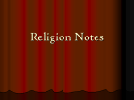 Religion Notes - Rockvale Middle School