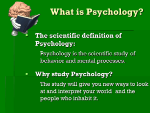 What is Psychology?