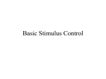 Class 22 - Basic stimulus control
