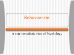 Behaviorism - Bethel University