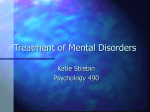Treatment of Mental Disorders