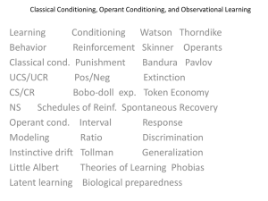 Chapter 5 Classical and Operant Conditioning