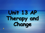 Psychological Therapies - AP Psychology