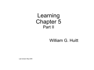 General Psychology: Learning (II)