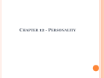 Chapter 12 - Personality