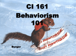 Behaviorism 101 for Math Teachers