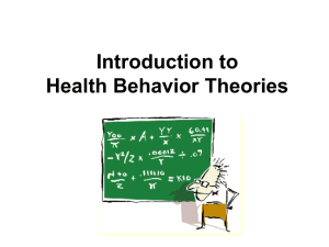 Health Behavior Theories