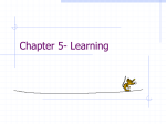 Chapter 5- Learning