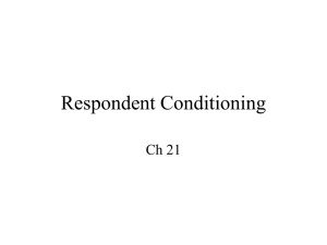 Operant vs. Respondent Conditioning