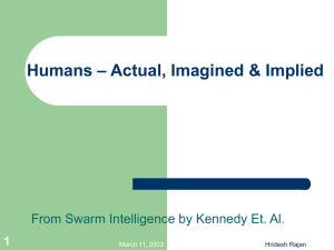 Swarm Intelligence: Humans — Actual, Imagined and Implied