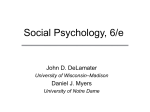 Social Psychology, 6/e