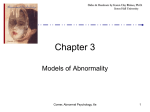 Chapter 3 - Models of Abnormality