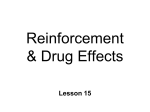 Reinforcement & Drug Effects