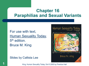 Chapter 16 Paraphilias and Sexual Variants